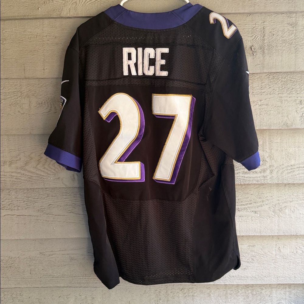 Nike Ray Rice Baltimore Ravens #27 Jersey — Black, Purple & Gold Accents